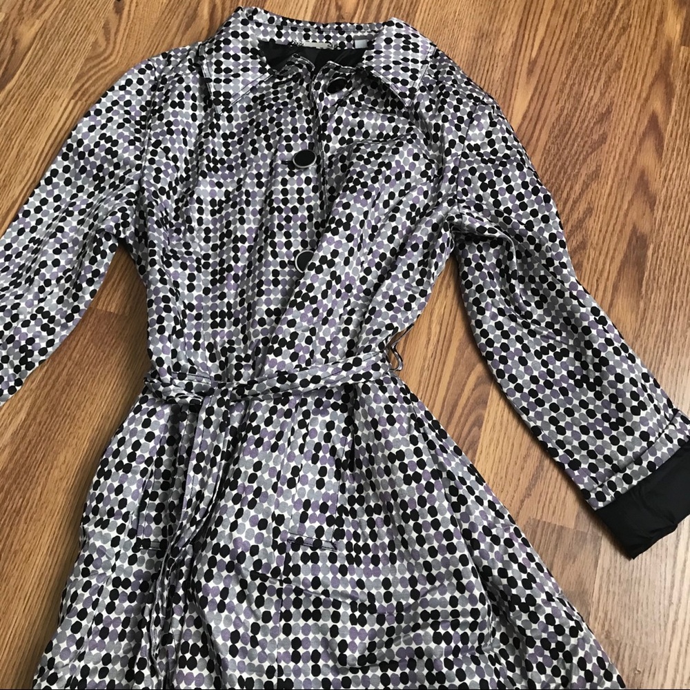 Apt. 9 polka dot rain jacket trench coat